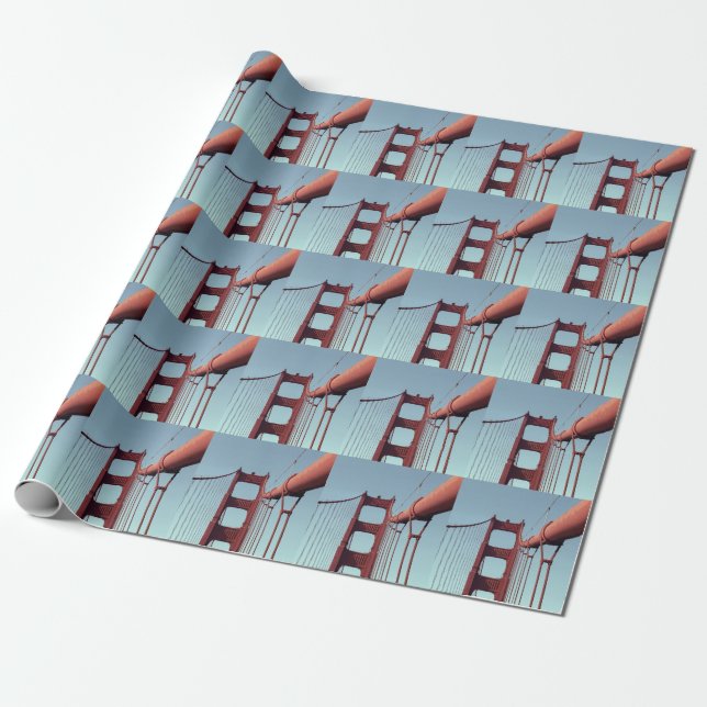 Papier Cadeau Golden gate bridge unique, photo de San Francisco (Déroulé)
