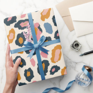 Papier Cadeau Golden Pastel Leopard Spots