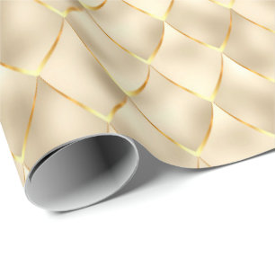 Papier Cadeau Golden Pearl Mermaid Dragon Scales Motif Holiday