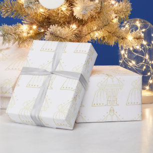 Papier Cadeau Golden Père Noël
