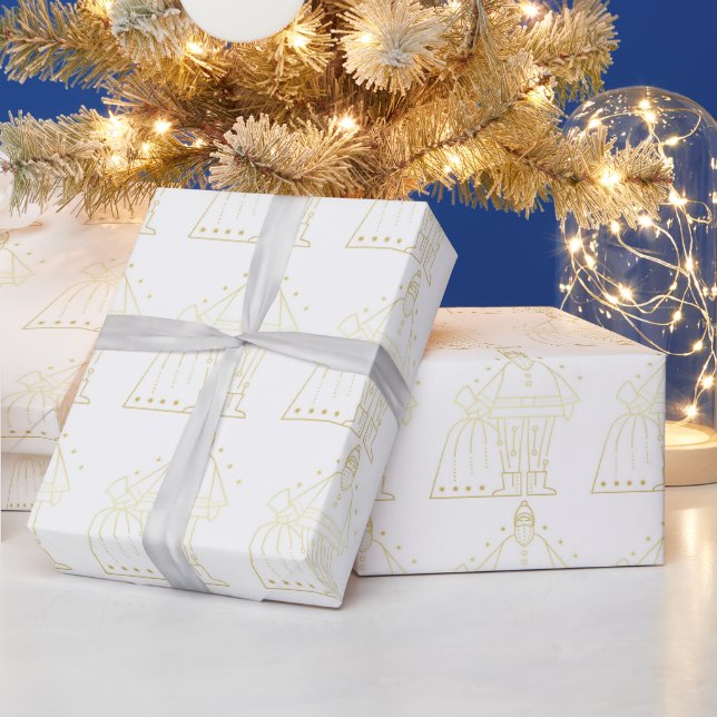 Papier Cadeau Golden Père Noël (Vacances)