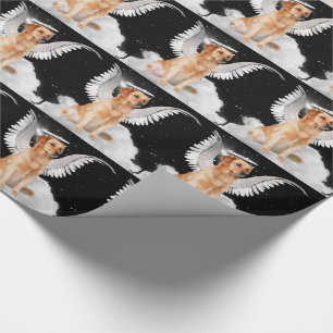 Papier Cadeau Golden Retriever Angel Chien avec Halo et ailes