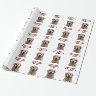Papier Cadeau Golden Retriever avec une belle citation