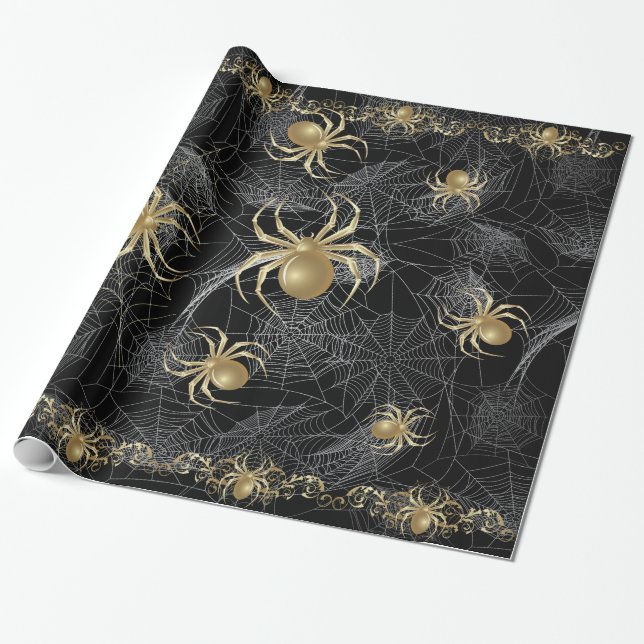 Papier cadeau Golden Spider (Déroulé)