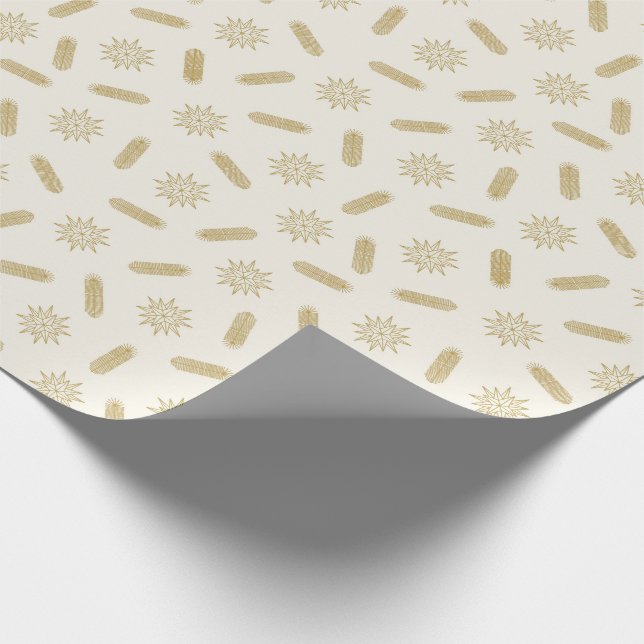 Papier Cadeau Golden Stars et Tree Brunches (Coin)