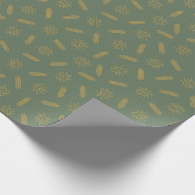 Papier Cadeau Golden Stars et Tree Brunches (Coin)