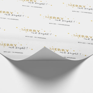 Papier Cadeau Golden Stars - Joyeux et lumineux