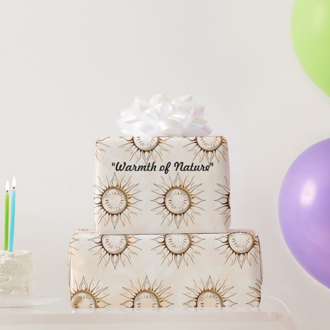 Papier Cadeau "Golden Sun Blaze" (Cadeaux de fête)
