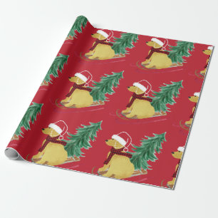 Papier Cadeau Goldendoodle Roue de Noël Papier à enveloppement r