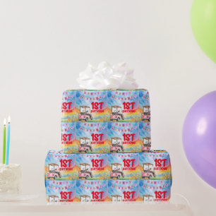 Papier Cadeau Golf 1er anniversaire golfeur d'un an