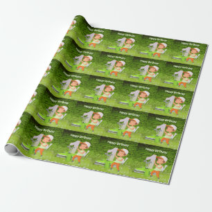 Papier Cadeau Golf 1er anniversaire un an pour garçon golfeur