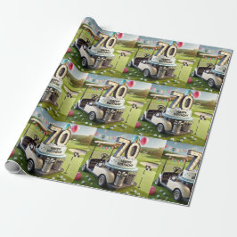 Papier Cadeau Golf 70e anniversaire pour Golfer