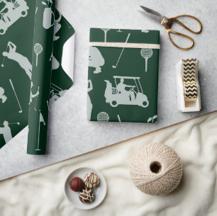 Papier Cadeau Golf Golf Golf Golf Panier et sac