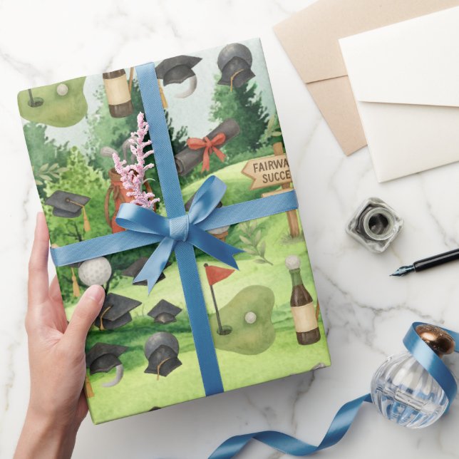 Papier Cadeau Golf Graduation themed for Cat Lover Golfer (Cadeaux)