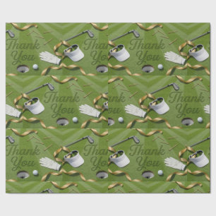 Papier Cadeau Golf Merci mot sur le green de putting