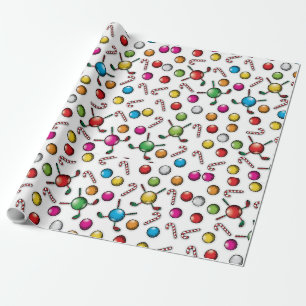 Papier Cadeau Golf Noël Motif Design