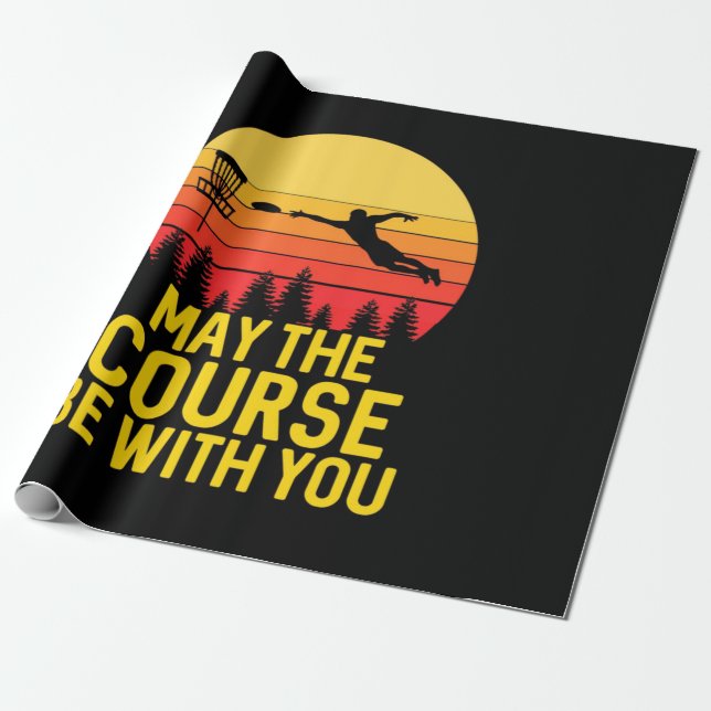 Papier Cadeau Golf sur disque avec vous (Déroulé)