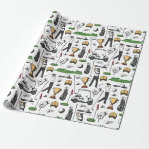 Papier Cadeau Golfeurs