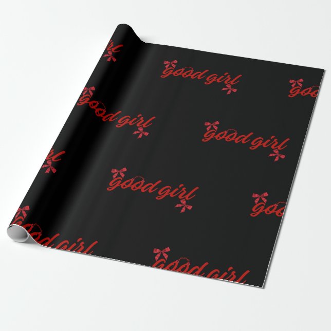 Papier Cadeau Good Girl Dark Romance livre papier enveloppement (Déroulé)