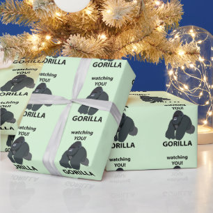 Papier Cadeau Gorilla Vous Regarder Drôle Gorilla