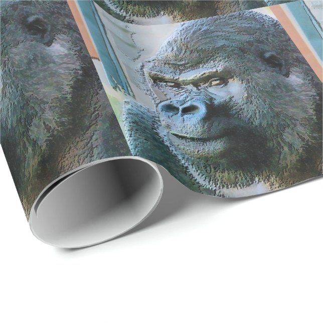 PAPIER CADEAU GORILLAS (Coin rond)