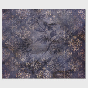 Papier Cadeau Gothique Grunge Indigo