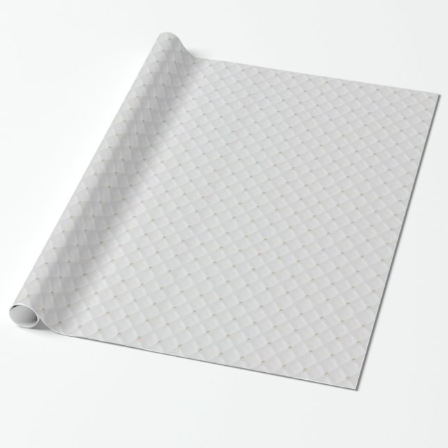 Papier Cadeau Goujon blanc de perle piqué (Déroulé)