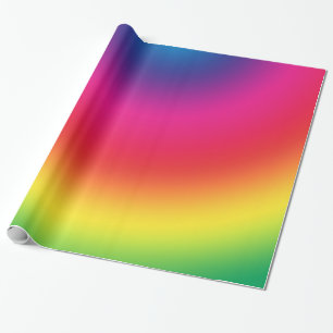 Papier Cadeau Gradient d'arc-en-ciel - modèle customisé