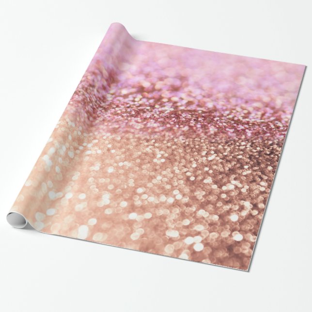 Papier Cadeau Gradient de Parties scintillant de luxe brillant r (Déroulé)