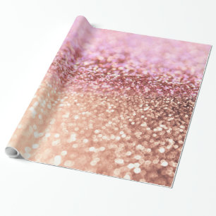 Papier Cadeau Gradient rose de scintillement de parties