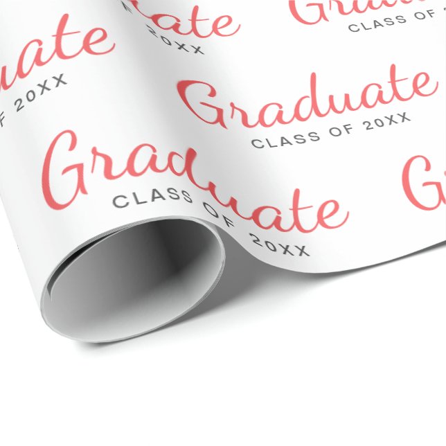 Papier Cadeau Graduate Classe de Simple Modernité Graduation (Coin rond)