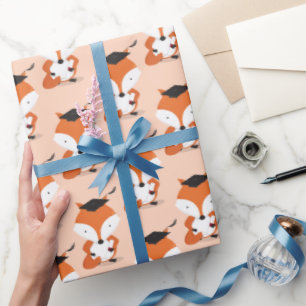 Papier Cadeau Graduation Fun Animal Fox