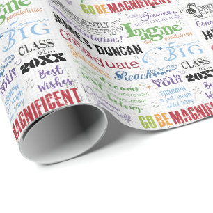 Papier Cadeau Graduation personnalisée Word Art