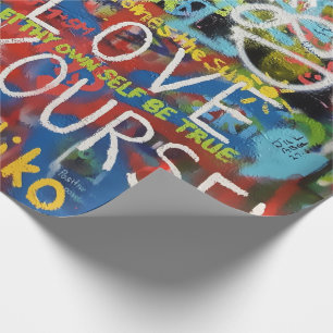 Papier Cadeau Graffiti coloré,