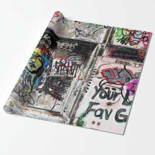 Papier Cadeau Graffiti Cool Décor urbain Grunge Art