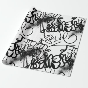 Papier Cadeau Graffiti d'art urbain papier Motif d'enveloppement