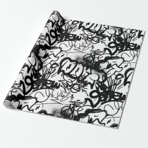 Papier Cadeau Graffiti d'art urbain papier Motif d'enveloppement