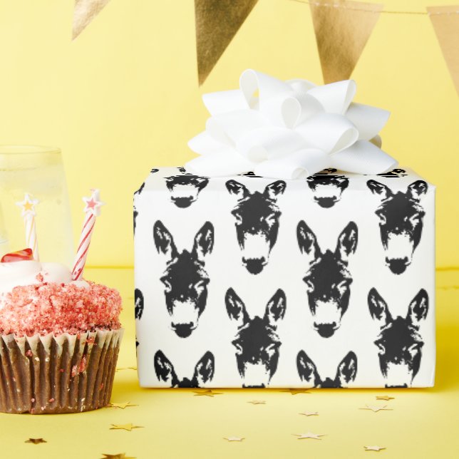 Papier Cadeau Graffiti Style Donkey ou Mule Street Art Dessin (Fête d'anniversaire)