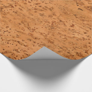 Papier Cadeau Grain en bois de regard de liège naturel