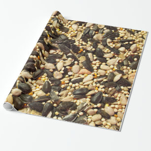 Papier Cadeau Graine assortie d'oiseau