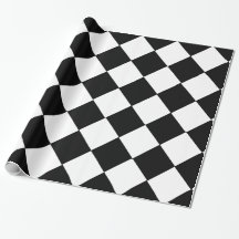 Grand damier noir et blanc Motif diamant