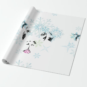 Papier Cadeau Grand Danois d'hiver