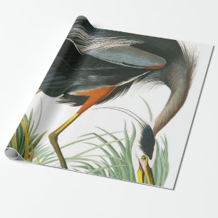 Papier Cadeau Grand héron bleu par John James Audubon