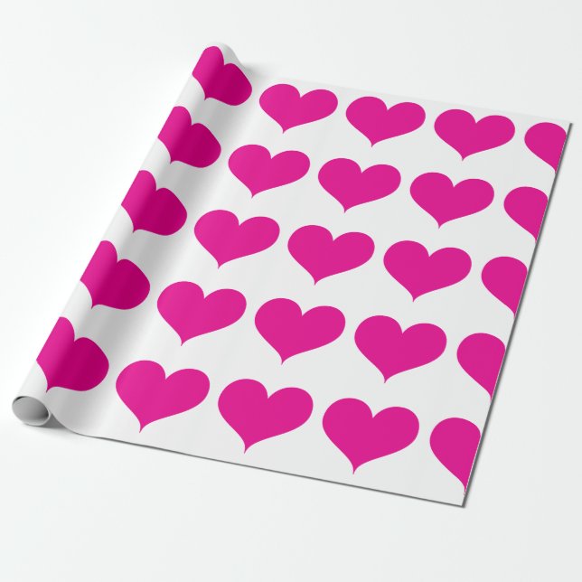 Papier Cadeau Grand motif de coeur de roses indien (Déroulé)