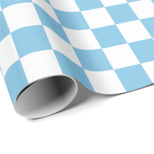 Papier Cadeau Grand papier d'emballage bleu-clair et de blanc de