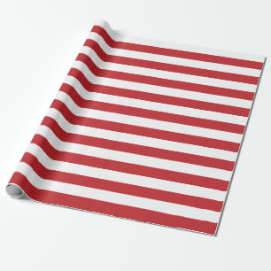Papier Cadeau Grand papier d'emballage de rayures rouge foncé et