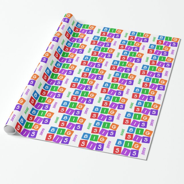 Papier Cadeau Grand papier d'emballage fait sur commande de SIS (Déroulé)