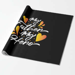Papier Cadeau Grand-père Cadeau   Mon père Mon héros