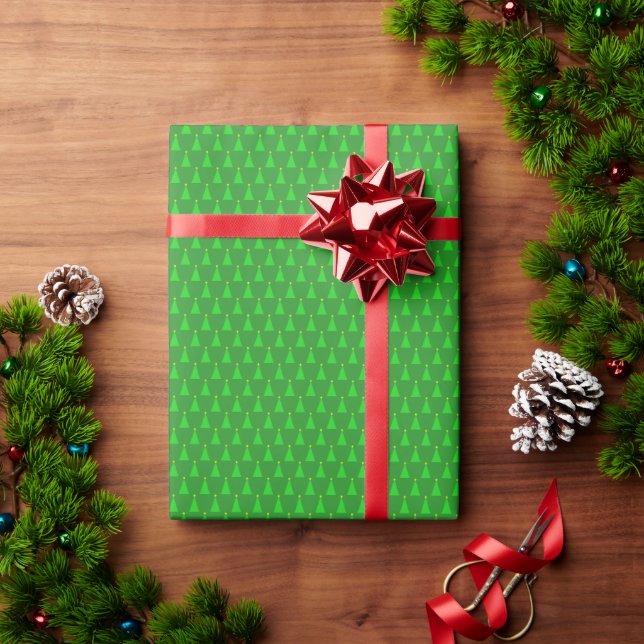 Papier Cadeau Grand rouleau de Noël d'arbre vert (Cadeau de vacances)