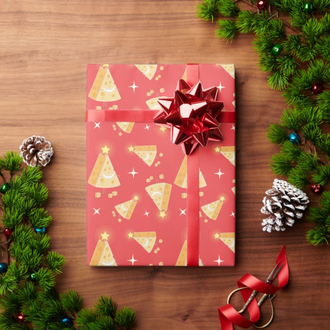 Papier Cadeau Grande carte de Noël au fromage (Cadeau de vacances)